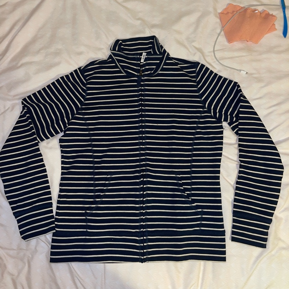 NWT: Striped Zip Up, S
